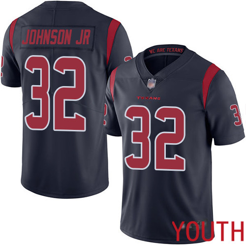 Houston Texans Limited Navy Blue Youth Lonnie Johnson Jersey NFL Football #32 Rush Vapor Untouchable->youth nfl jersey->Youth Jersey